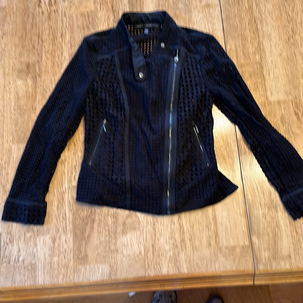 White House black market eyelet jacket